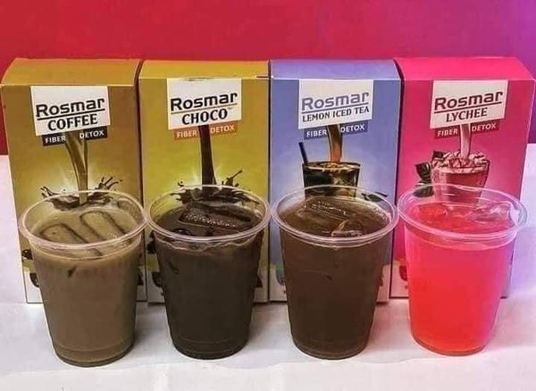 Rosmar Fiber Detox ( Choco, Lychee, Lemon Iced Tea, cofee )