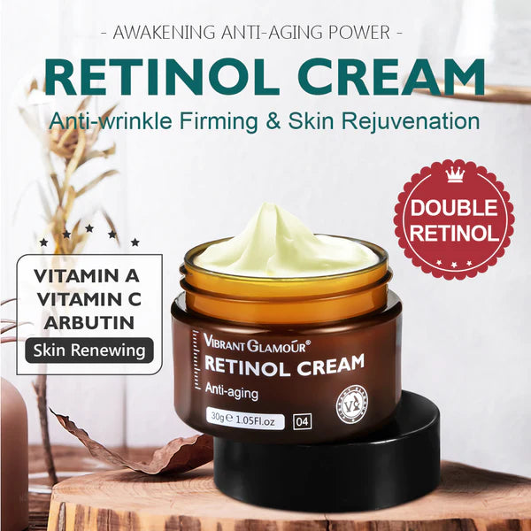 VIBRANT GLAMOUR Natural Retinol Anti Aging Whitening Face Cream 30g. Kabayanshoppeedubai