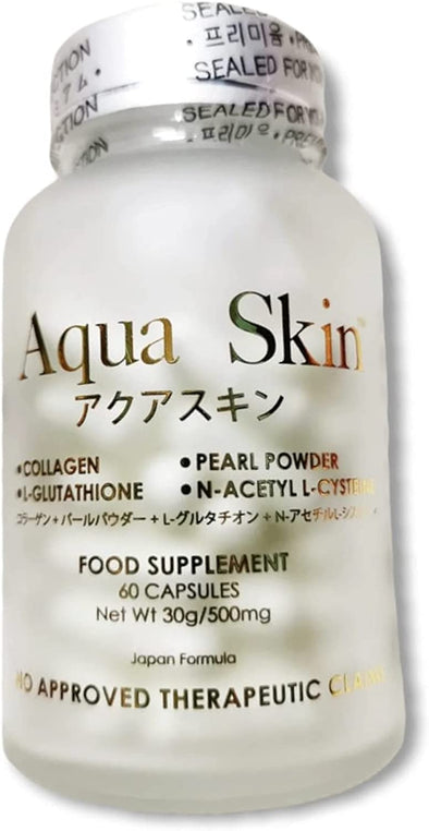 Aqua Skin Glutathione and Collagen Food Suplements 60 Capsules