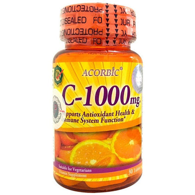 Acorbic C-1000mg Vitamin C Supplement – 30 Capsules