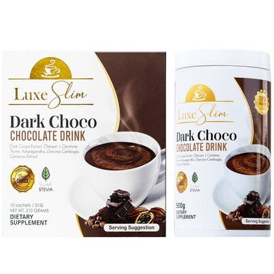 Luxe Slim Dark Choco Chocolate Drink 500 & 210g.