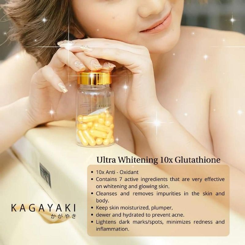 Kagayaki Ultra Whitening 10X Glutathione 500mg 30 Capsule