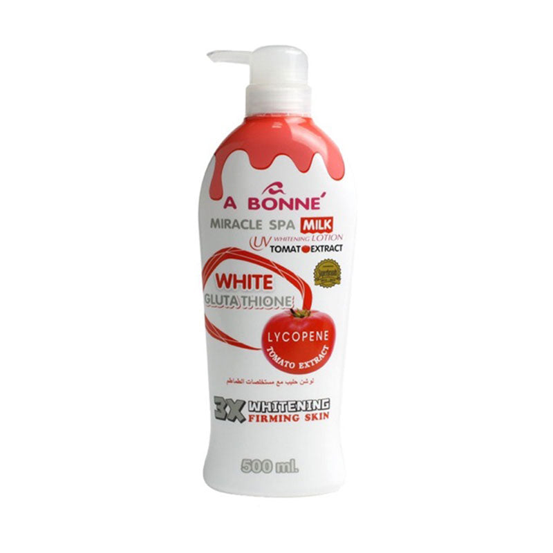 A Bonne Miracle Spa Milk Whitening Lotion Tomato Extract White Glutathione Firming Skin 500ml Kabayanshoppeedubai