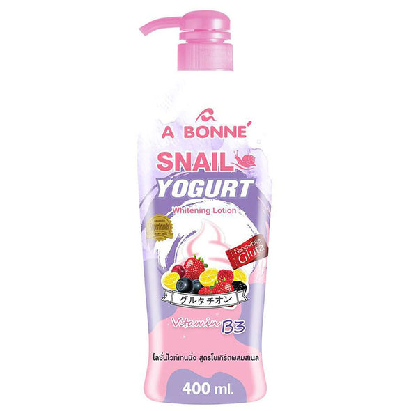 A Bonne’ Snail Yogurt Whitening Lotion Firm and Bright Skin Reduce Wrinkles Tighten Pores 400ml