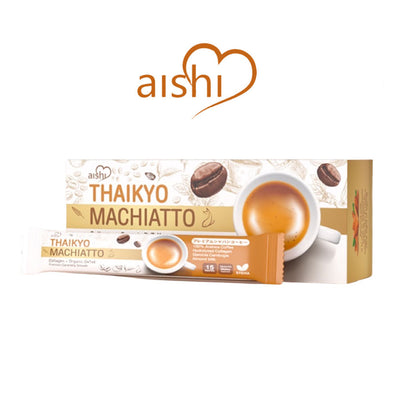 Aishi Thaikyo Macchiato Collagen with Organic Detox Premium Caramelly Smooth 15 Sachets