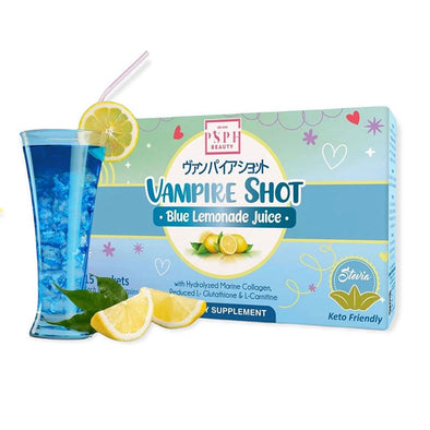 PSPH Beauty Vampire Shot Blue Lemonade Juice 21g x 15 Sachet.