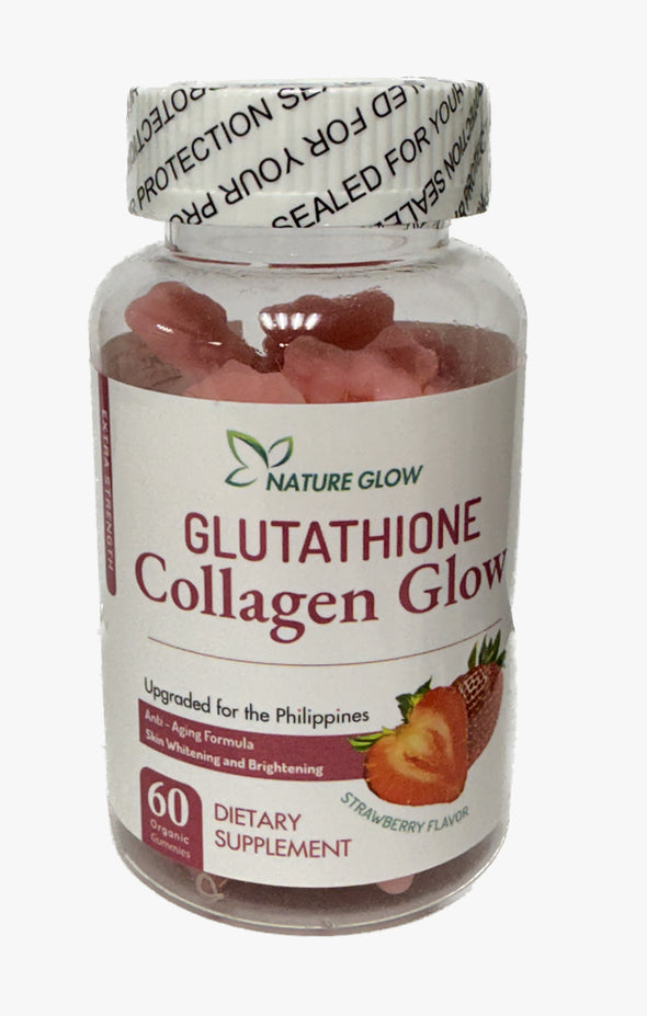 NATURE GLOW Glutathione Collagen Gummies Anti-Aging Whitening Skin Collagen Vitamins