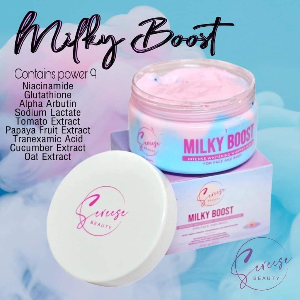 Sereese Beauty Milky Boost Intense Whitening Whipped Scrub For Face Body 250g Kabayanshoppeedubai