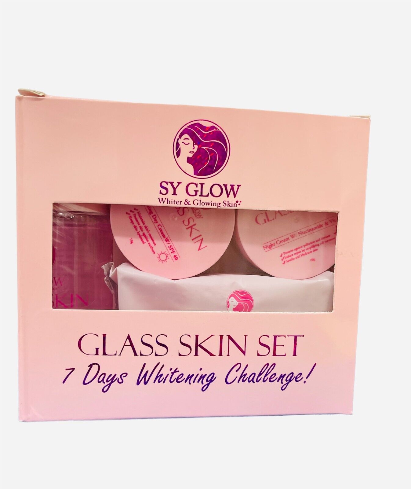 Sy Glow Glass skin set 7 Days Whitening Challenge Kabayanshoppeedubai